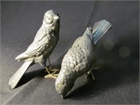 Pair of Cast Metal Birds