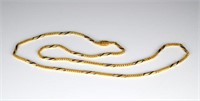 18K YELLOW GOLD AND ENAMEL CHAIN