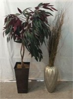 Two Large Artificial Plants X9C