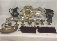 Assorted Vintage Silver Dishware T6A