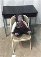 Desk, Folding Chair, & Mafia Monkey X7A