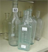 Clear Vintage Glass Bottle Lot