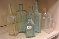 Clear Antique Glass Bottle Lot