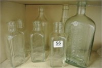 Clear Vintage Glass Bottle Lot