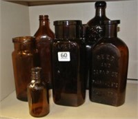 Brown Antique Bottle Lot