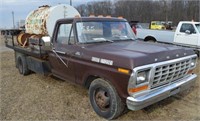1979 FORD F-350, DUALLY STAKE TRUCK WITH