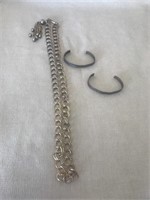 14” Adjustable Gold Colored Necklace & Bracelets