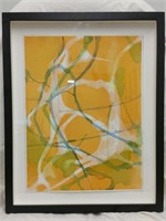 Michael Metteer Yellow Framed Watercolor
