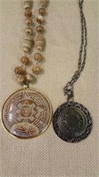 (2) Aztec Style Necklaces w/ Pendant