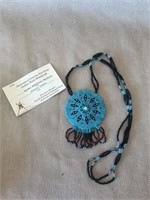 Handcrafted Beaded Medallion Necklace