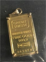 24K (1/4 oz) Fine Gold Credit Suisse Bar