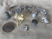 Vintage Watch, Charm Bracelet & Miscellaneous