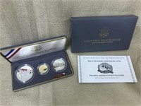 1991Mount Rushmore Anniversary Three Coin Set