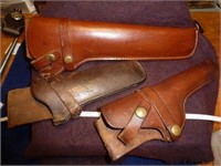 3pc Leather Revolver Holsters RH