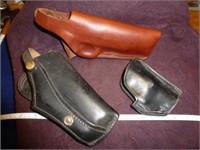 3pc Leather Belt Holsters RH