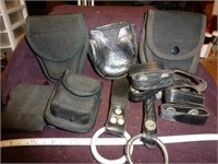 Large Lot - Police Belt Accs - Leather & Nylon