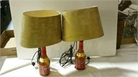 2 Blatz Tempo beer lamps with shades