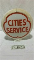 Cities Service glass and plastic gas globe
