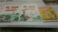 3 vintage safety posters