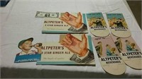 Vintage  Altpeters beverages cardboard ads