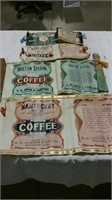 Vintage unused coffee can labels and stamp books
