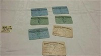 7 railroad traveling cards 1901 to 1911
