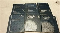 9 Whitman coin folders Lincoln cents - all partial