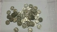 60 Jefferson nickels 1940 to 1960