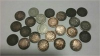 24 Liberty Head V nickels 1893 to 1912
