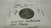 1944 penny - copper on back and other