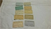10 Soo line Railroad Pass cards 1913 to 1922