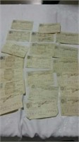 19 Milwaukee Road railroad dues receipts from
