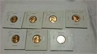 7 Wheat pennies 1955 -S  BU