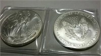 2 Standing Liberty silver dollars 1999 UNC