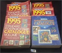 Six Scott stamp catalog books