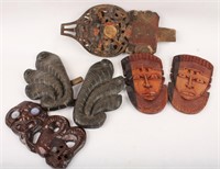 CARVED WOODEN MEDALLIONS
