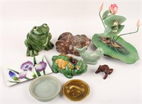 FROG, FISH, & FLOWER FIGURINES & STATUETTES