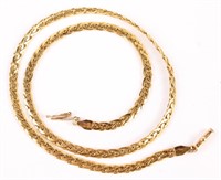 LADIES 14K YELLOW GOLD ITALIAN CHAIN LINK NECKLACE