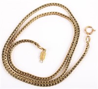 14K YELLOW GOLD WHEAT LINK CHAIN