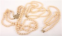 3 COSTUME PEARL NECKLACES