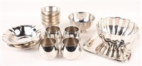 SILVERPLATED & STAINLESS STEEL CUPS, BOWLS & MORE
