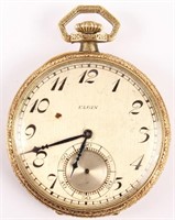ELGIN GOLD PLATED POCKET WATCH