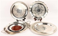 SILVERPLATED TRAYS & PLATTERS