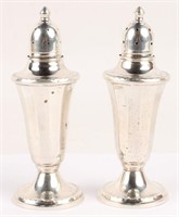 2 STERLING SILVER WEIGHTED SALT & PEPPER SHAKERS