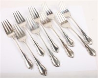 9 TOWLE LEGATO STERLING SILVER SALAD FORKS