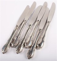 6 TOWLE LEGATO STERLING WEIGHTED BUTTER KNIVES