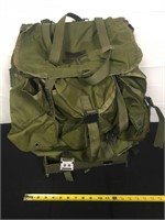 Military rucksack with frame.