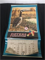 Reproduction Peters ammo calander.