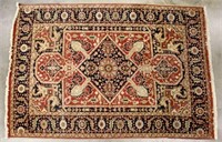 Persian Hariz Style Hand-Knotted Rug