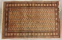 Persian Bokhara Style Hand-Knotted Wool Rug
